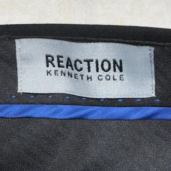 Kenneth Techni Cole Reaction Modern Fit Flat Front Dress Pants Black 34x32 NWT