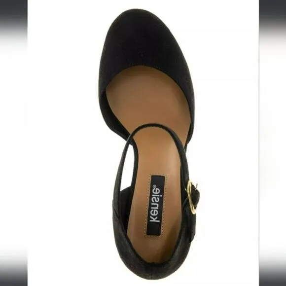 Kensie Quentin Ankle Strap Dress Pumps Black 9.5