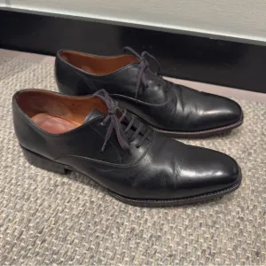 Kent Wang - Classic Black Leather Men's Dress Shoes Size 9.5