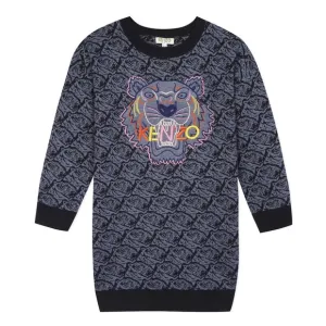 Kenzo kids CLASSIC TIGER LOGO SWEATSHIRT DRESS size 8