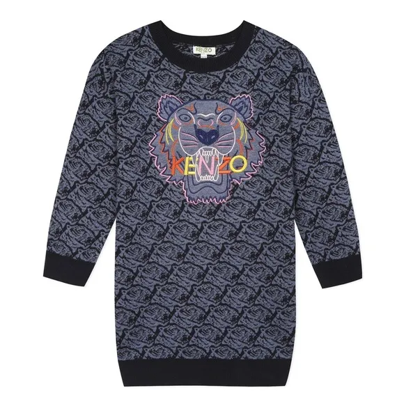Kenzo kids CLASSIC TIGER LOGO SWEATSHIRT DRESS size 8