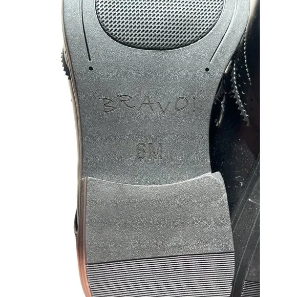 KIDS  Black Leather Oxford Wingtip Dress Shoes By Bravo!