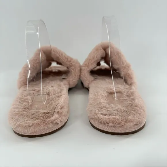 Koolaburra by Ugg womens sandals size 11 42 pink suede fluffy slides slippers