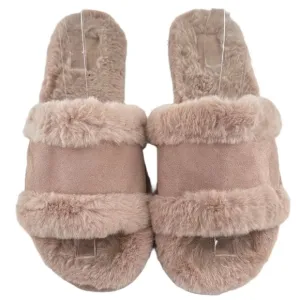 Koolaburra by Ugg womens sandals size 11 42 pink suede fluffy slides slippers