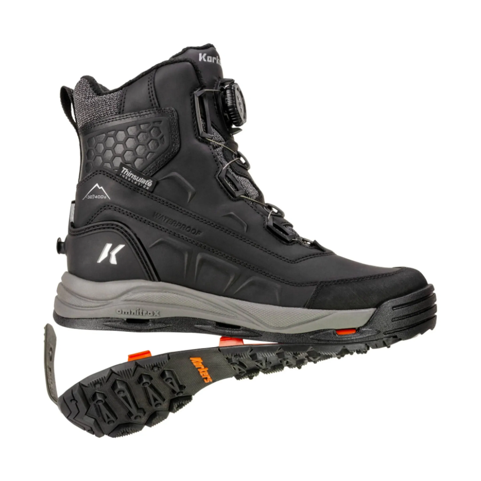Korkers Men's Snowmageddon Boa Winter Boots - Black