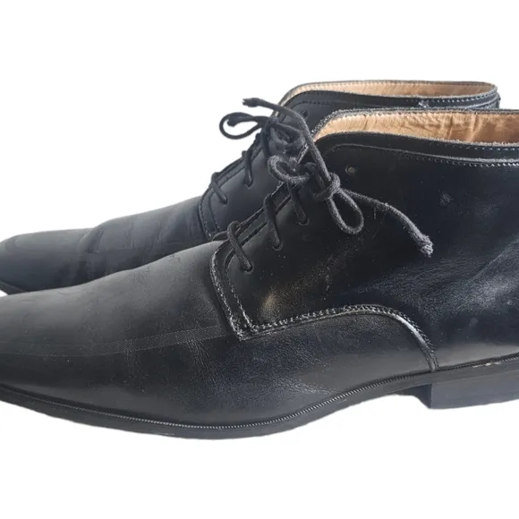 La Milano Boots Mens Size 14 Black Italian Leather Classic Lace Up Ankle Boots