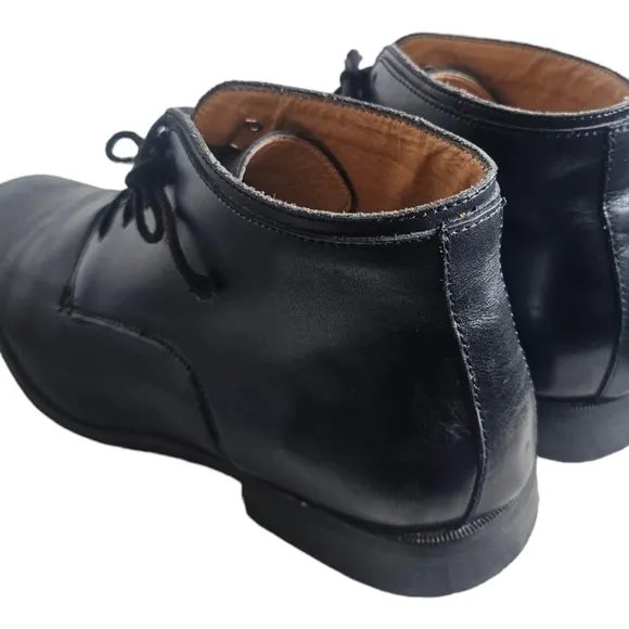 La Milano Boots Mens Size 14 Black Italian Leather Classic Lace Up Ankle Boots