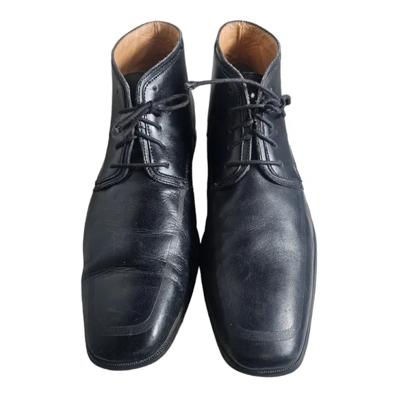 La Milano Boots Mens Size 14 Black Italian Leather Classic Lace Up Ankle Boots