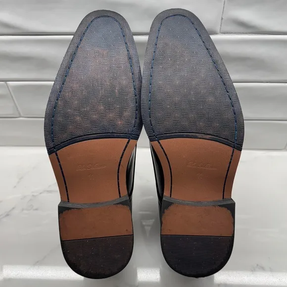 La Milano Monk Strap Dress Shoes Black Leather Size 11 Memory Foam Comfort