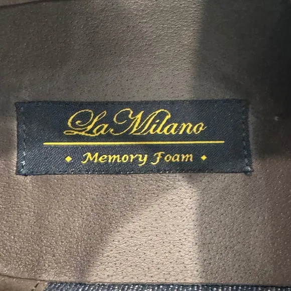 La Milano Monk Strap Dress Shoes Black Leather Size 11 Memory Foam Comfort