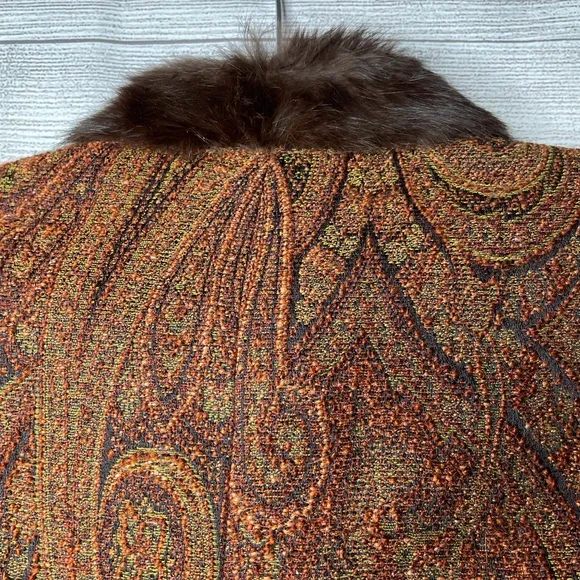 Lafayette 148 classic rabbit fur trim jacket