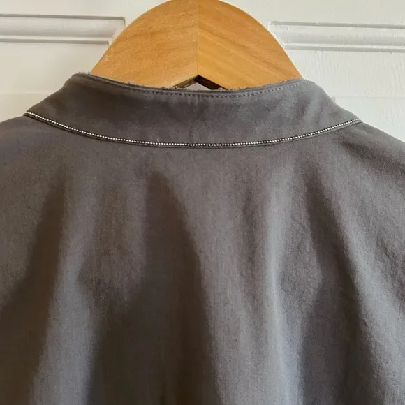 Lafayette 148 - Med dress, mandarin collar, cuff sleeves, &amp; asymmetrical pocket