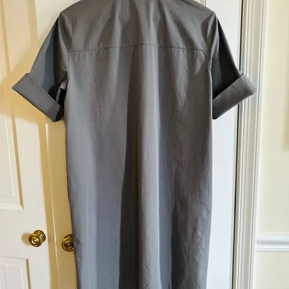 Lafayette 148 - Med dress, mandarin collar, cuff sleeves, &amp; asymmetrical pocket