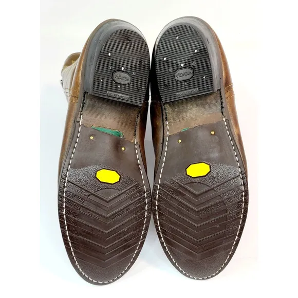 Laredo Paris Brown Leather Embroidery Pull On Western Boots Men's 10.5D 4242