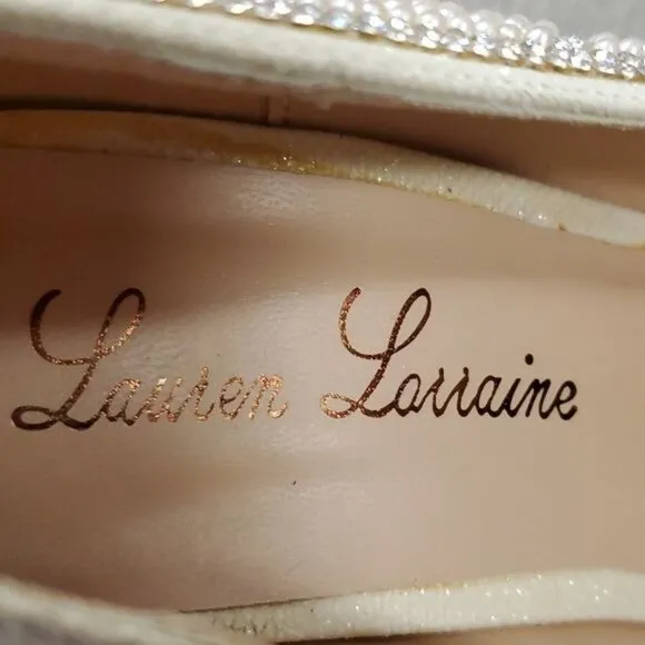 Lauren Lorraine Stiletto Heels Pumps Platform Shoes Bejeweled Women's WOMAN'S 6½