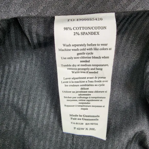 Lauren Ralph Lauren $95 Classic Fit Corduroy Pleated Dress Pants 42X30 Chocolate