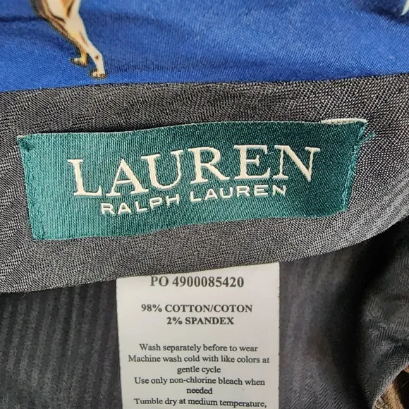 Lauren Ralph Lauren $95 Classic Fit Corduroy Pleated Dress Pants 42X30 Chocolate