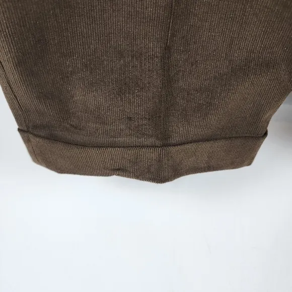 Lauren Ralph Lauren $95 Classic Fit Corduroy Pleated Dress Pants 42X30 Chocolate