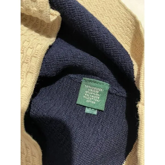 Lauren Ralph Lauren classic Knitted dress VTG equestrian timeless blue women M
