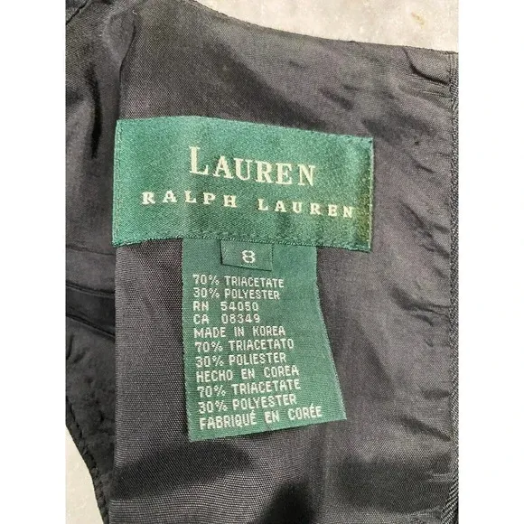Lauren Ralph Lauren Dress Women’s 8 Black Sleeveless Classic