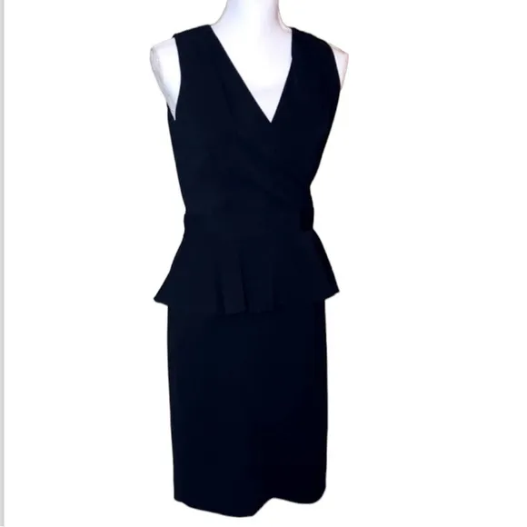 LAUREN Ralph Lauren Little Black Dress (LBD) Classic Peplum Dress