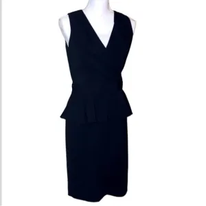 LAUREN Ralph Lauren Little Black Dress (LBD) Classic Peplum Dress