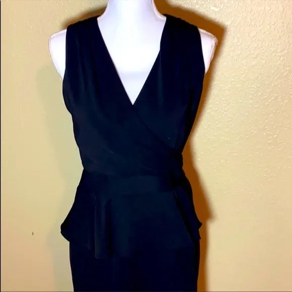 LAUREN Ralph Lauren Little Black Dress (LBD) Classic Peplum Dress