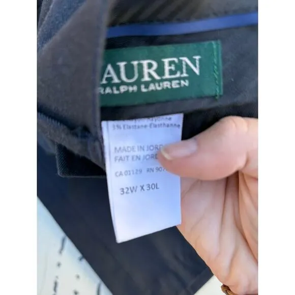 Lauren Ralph Lauren Men’s Dress Pants, Size 32x30, Navy Blue, Classic Fit