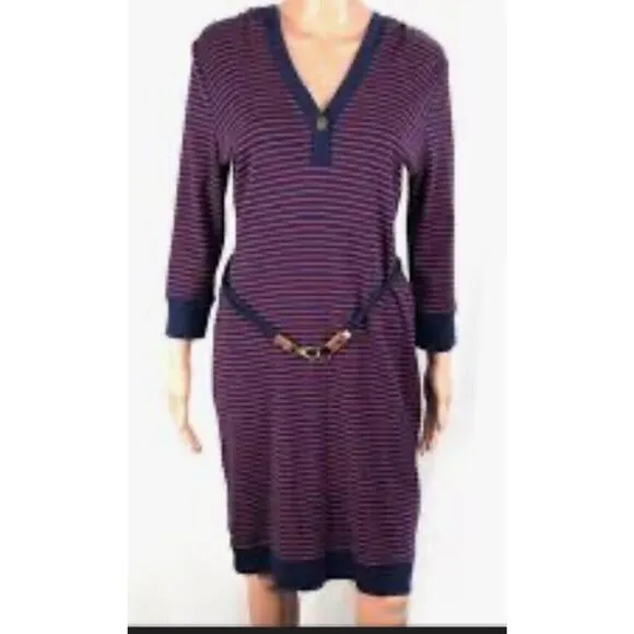 Lauren Ralph Lauren Nautical Belted Dress spring classic preppy striped designer