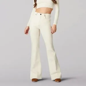 Lee Vintage Modern High Rise Flare Jeans Womens 27 Bone 112314441