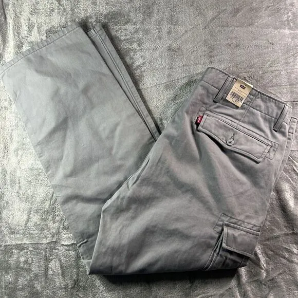 Levi's Men's Tapered Leg ACE Cargos Gray Pants Size‎ 38x30
