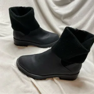 Life Stride Women's Simone Black Leather Almond Toe Booties