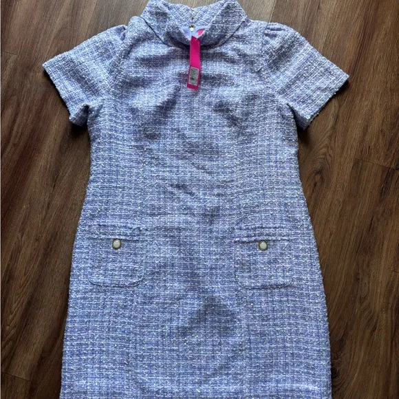 Lily Pulitzer lilac purple/blue tweed dress, Tessa style