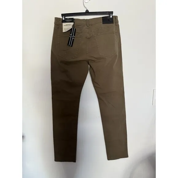 Liverpool Jeans Men 34x34 Green Kingston Modern Straight Pants Soft Relaxed NWT