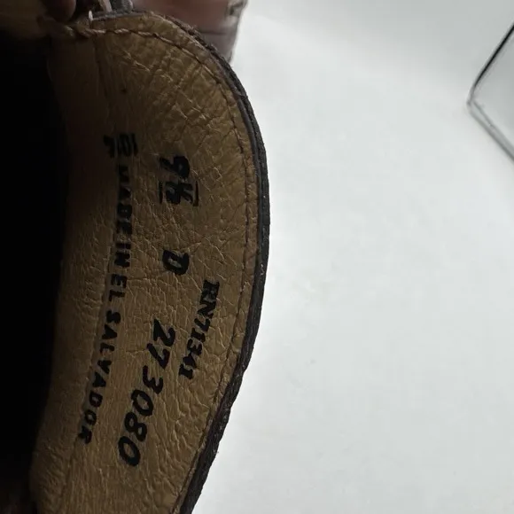 LL Bean Allagash Moc Mens 9.5 Bison Leather 273080 Brown Hand Sewn Shoes one Eye