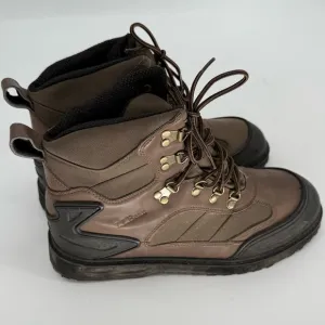 LL Bean Brown Lace Up Hiking Trail Boots Shoes Men's Size 12 Wide Leather