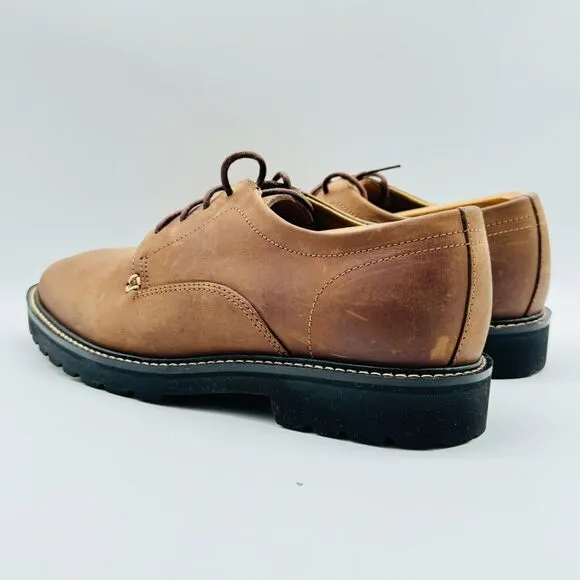 LL Bean Mens 7 Brown Leather Oxfords Lace Up Casual Classic Dress Shoes