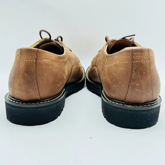 LL Bean Mens 7 Brown Leather Oxfords Lace Up Casual Classic Dress Shoes