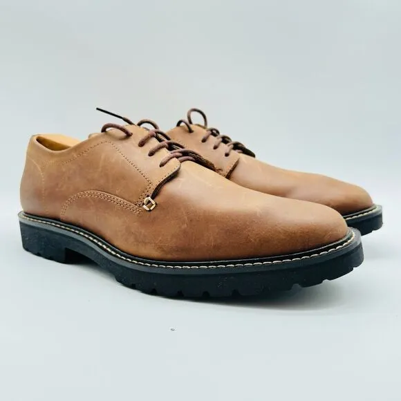 LL Bean Mens 7 Brown Leather Oxfords Lace Up Casual Classic Dress Shoes