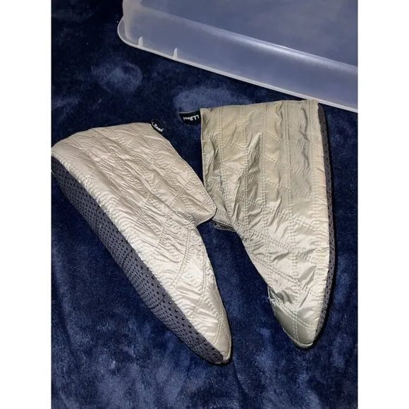 LL BEAN Quilted Bootie Slippers Pull On Mens Sz XL/ 12-13