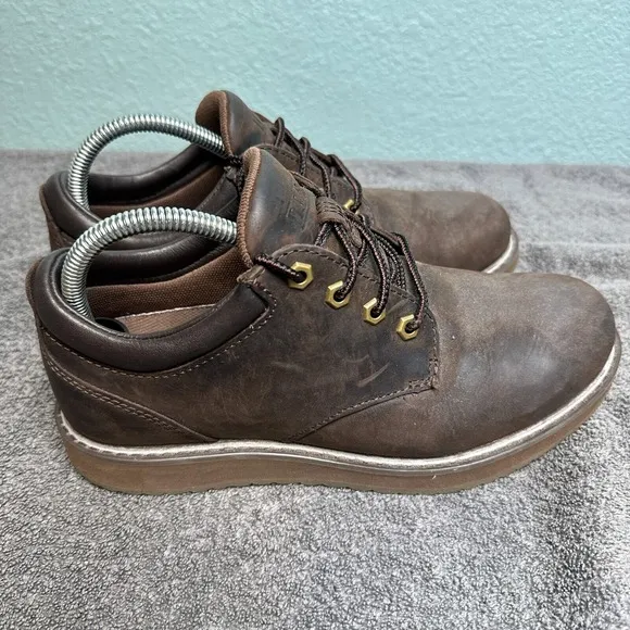 LL Bean Stonington Oxford Loafers Mens 7.5 Wide Brown Leather Plain Toe Shoes