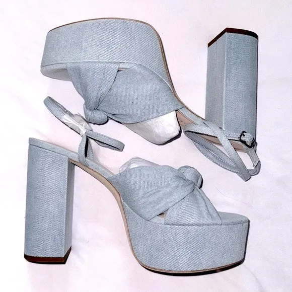 Loeffler Randall Knot Sandals | Roz Denim 💝 New in box! 💖