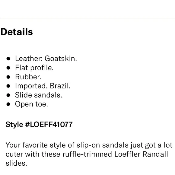 Loeffler Randall NEW NWOT Black Birdie Ruffle Slide Sandals