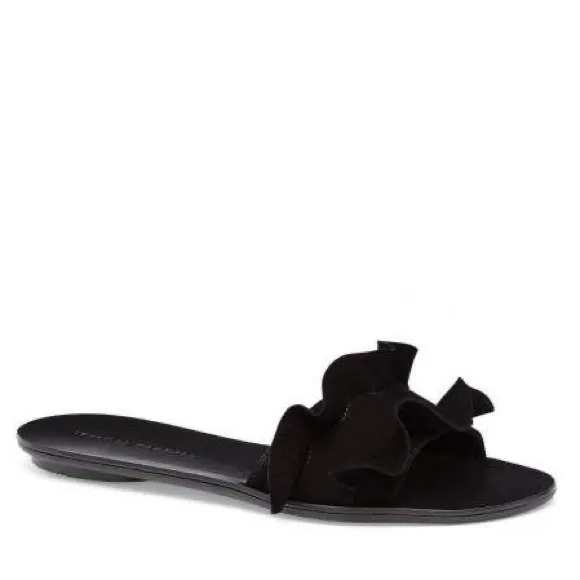 Loeffler Randall NEW NWOT Black Birdie Ruffle Slide Sandals