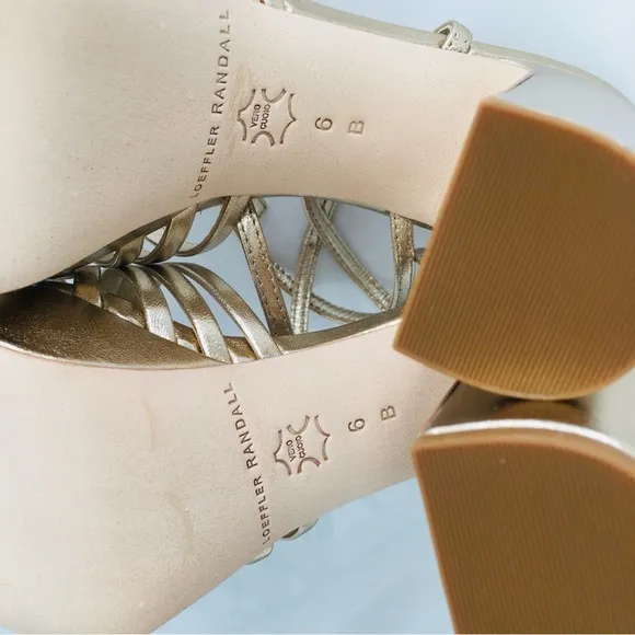 Loeffler Randall Rivka Champagne Heel Sandals Women’s Size 6 B