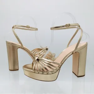 Loeffler Randall Rivka Champagne Heel Sandals Women’s Size 6 B