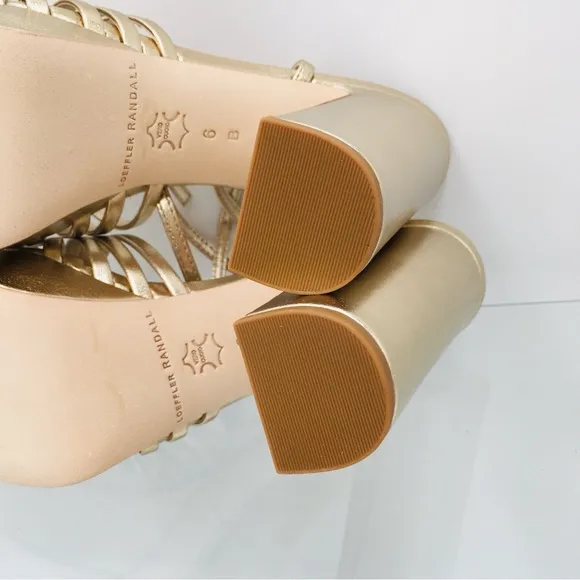 Loeffler Randall Rivka Champagne Heel Sandals Women’s Size 6 B