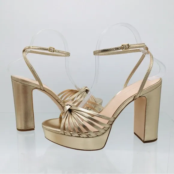 Loeffler Randall Rivka Champagne Heel Sandals Women’s Size 7 B