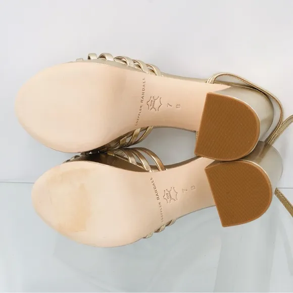 Loeffler Randall Rivka Champagne Heel Sandals Women’s Size 7 B