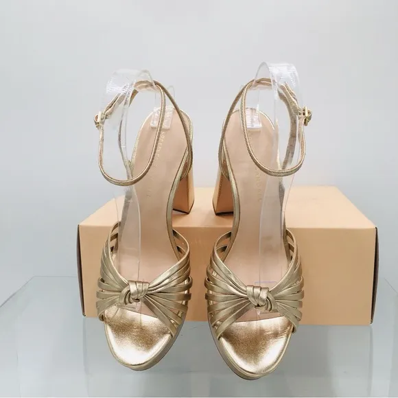 Loeffler Randall Rivka Champagne Heel Sandals Women’s Size 7 B